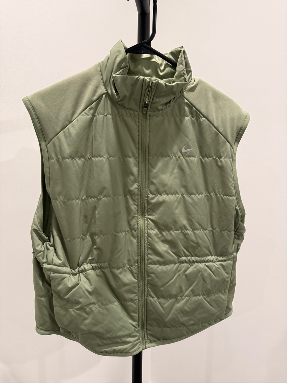 Nike Light Olive Green Quilted Sleeveless Vest